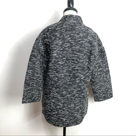 ANTHROPOLOGIE Elevenses Tweed Minka Coat Black S - Picture 7 of 14